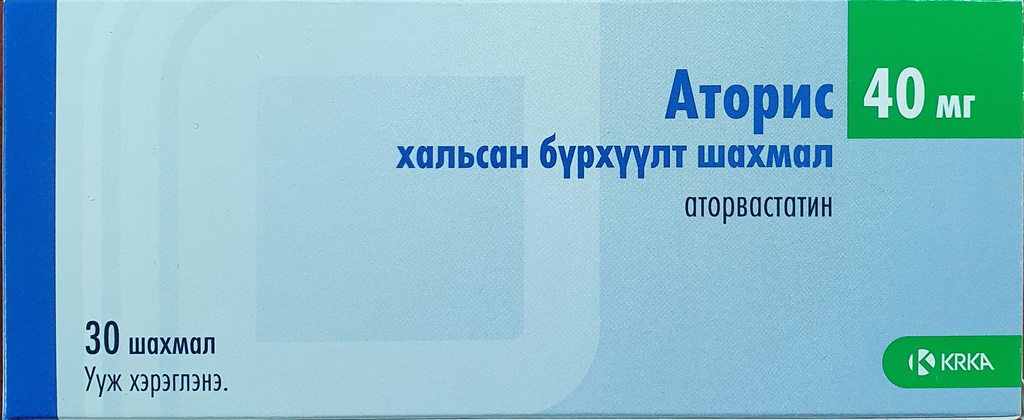 Аторис 40мг №30 KRKA#