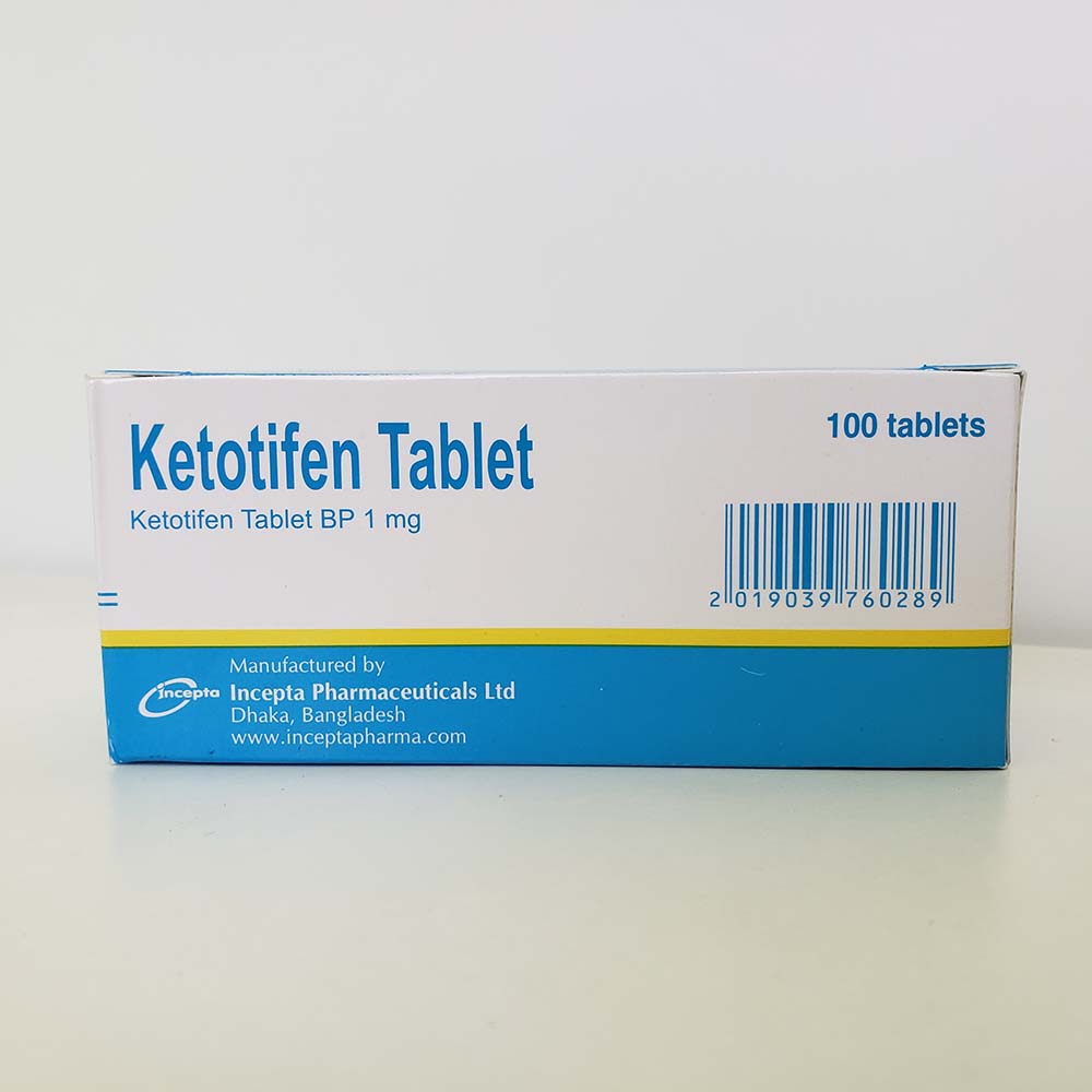Кетотифен 1мг №10/бангладеш/
