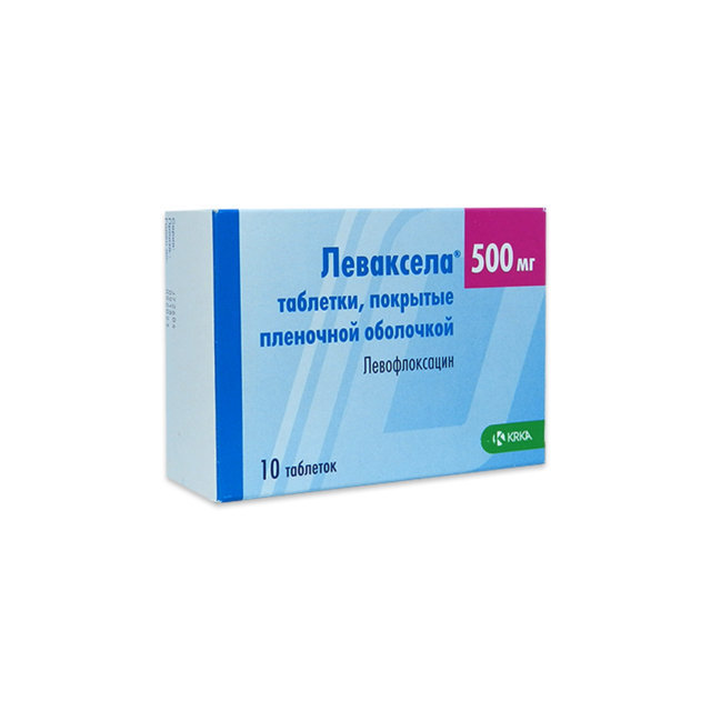 Леваксела 500мг №10/левофлоксацин/КRKA/#