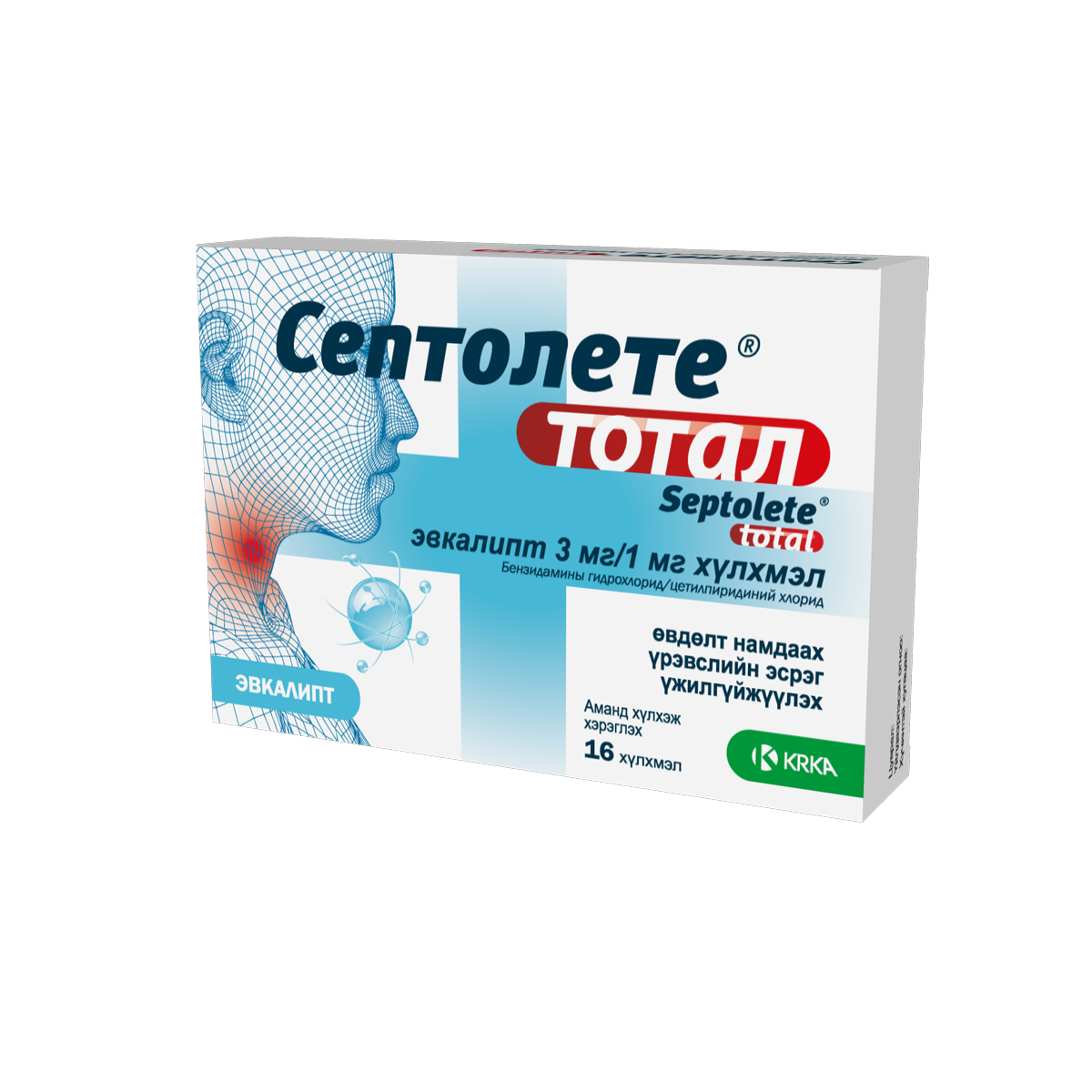 Септолете тотал лемон ба зөгийн бал №16  KRKA**