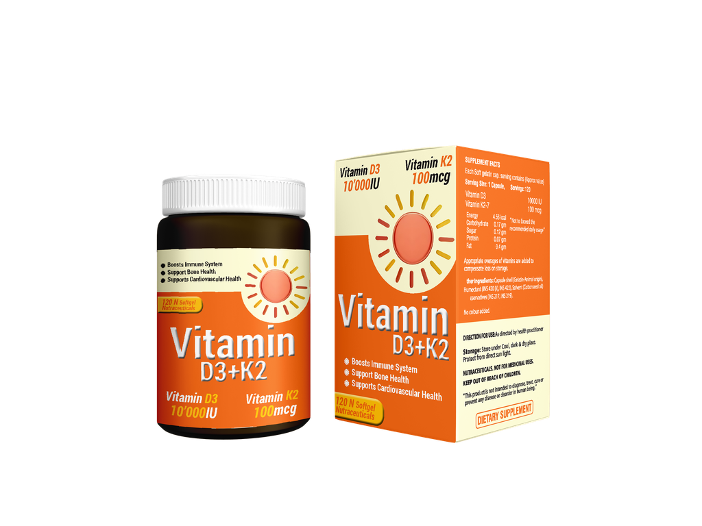 Витамин Д3 10000ОУН/K2-7 100мкг №120 /Healthcare/
